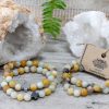 Set of 2 Gemstones Friendship Bracelets - Loyalty - Amazonite & Yellow Jasper - Image 4