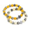 Set of 2 Gemstones Friendship Bracelets - Protection - Dalmation Jasper & Yellow Agate - Image 2