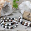 Set of 2 Gemstones Friendship Bracelets - Peace - Picasso Jasper & White Howlite - Image 4