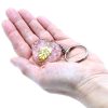 Orgonite Power Keyring - Rose Quartz Heearts Golden Leaf - Image 2