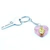 Orgonite Power Keyring - Rose Quartz Heearts Golden Leaf - Image 4