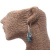 Shell & Silver Earrings - Three Hearts - Abalone - Image 2