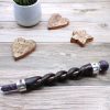 Spiral Carving Healing Wand - Copper Pipe Amethyst - Image 3