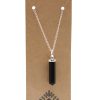 Gemstone Classic Point Pendant - Black Agate - Image 2