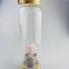 Crystal Infused Glass Water Bottle - Rejuvenating Rose Quartz - Angel
