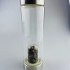 Crystal Infused Glass Water Bottle - Determined Tiger's Eye - Chips