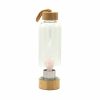Crystal Infused Glass Water Bottle - Rejuvenating Rose Quartz - Angel - Image 2