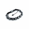 Magnetic Hematite Shamballa Bracelet -  Spiky Pyramids - Image 2
