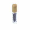 Gemstone Essential Oil Roller Bottle - Amethyst  - Wooden Cap + Gemstone Roller Tip for 5ml Bottle - Amethyst - Image 4