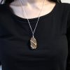 Cascade Wrapped Gemstone Necklace - Rough Tiger Eye - Image 2
