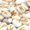 Runes Stone Set in Pouch - White Agate - Image 2