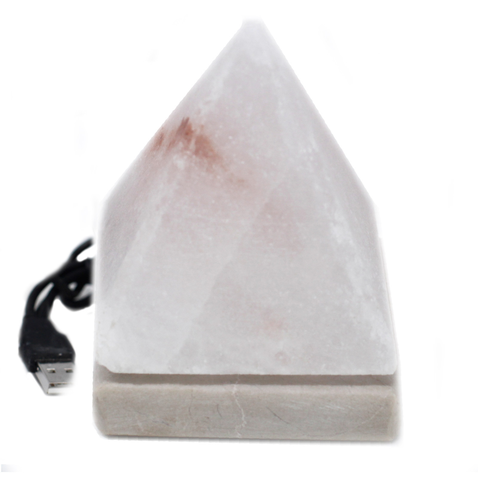 Pyramid WHITE Salt Lamp
